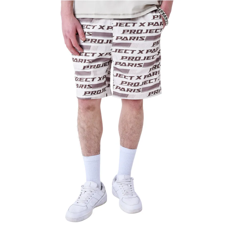 BAÑADOR PROJECT X PARIS ESTAMPADO CARRERA COCHES BEIGE MARRON  SWIM SHORT 2440083-GG