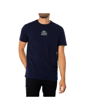 Camiseta Lacoste Azul Marino Logo Frontal - Ecool