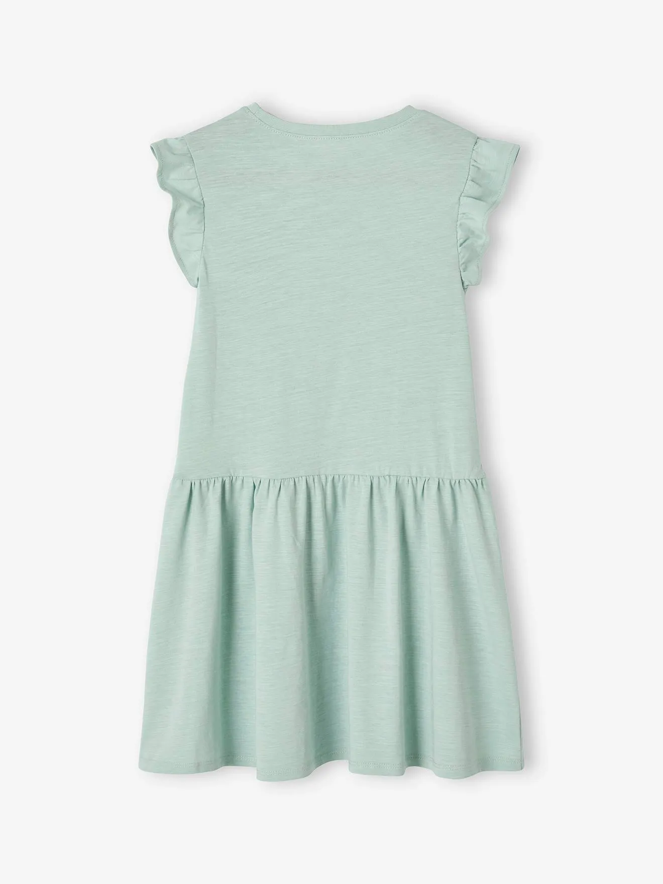 Vestido con volantes en las mangas para niña