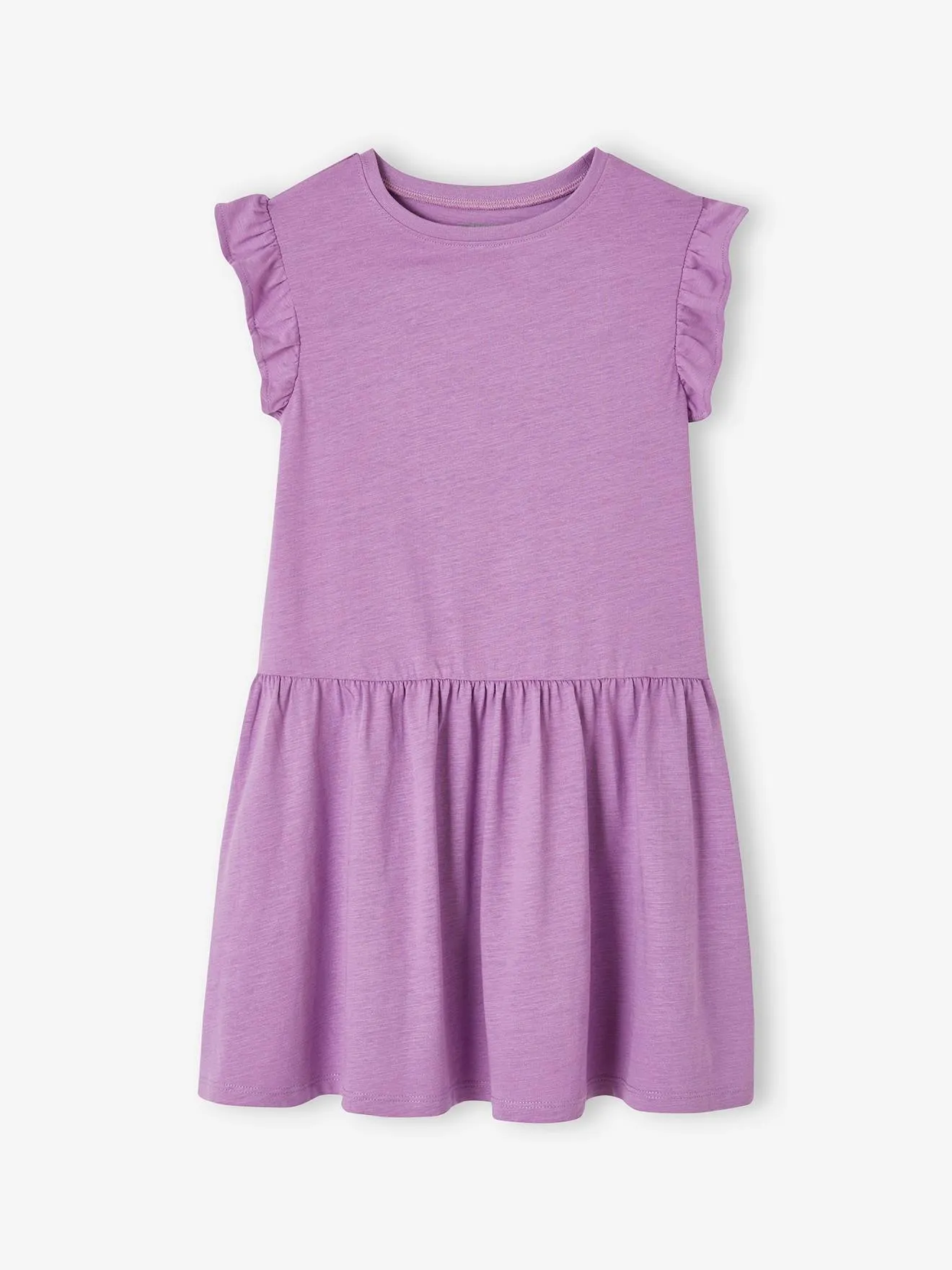 Vestido con volantes en las mangas para niña