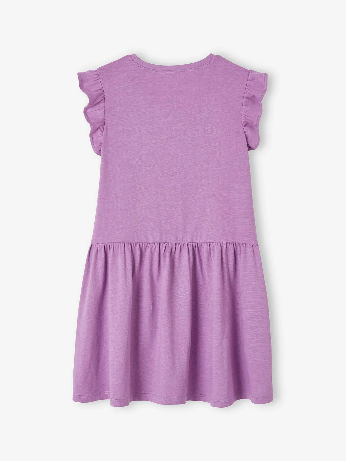 Vestido con volantes en las mangas para niña
