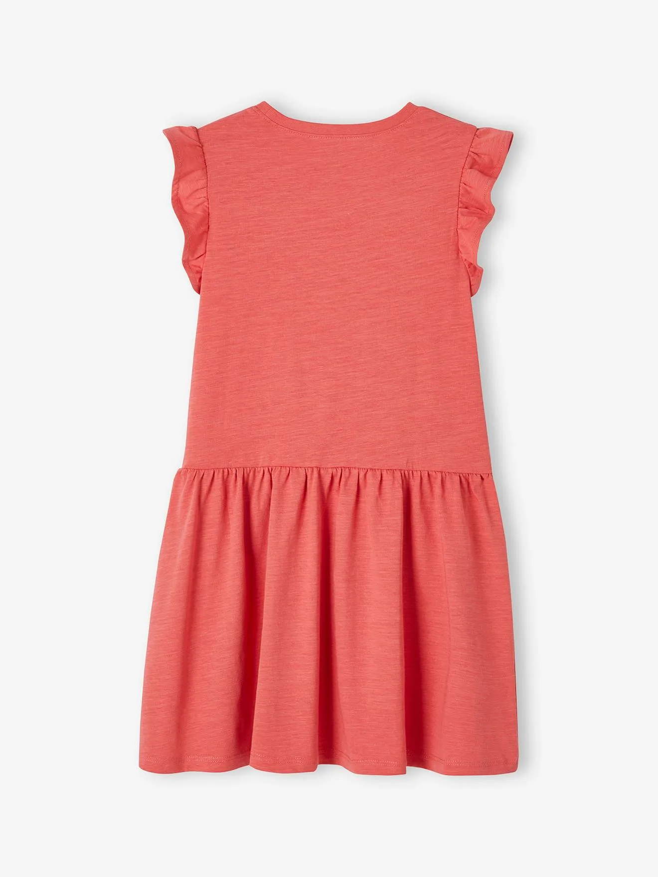 Vestido con volantes en las mangas para niña